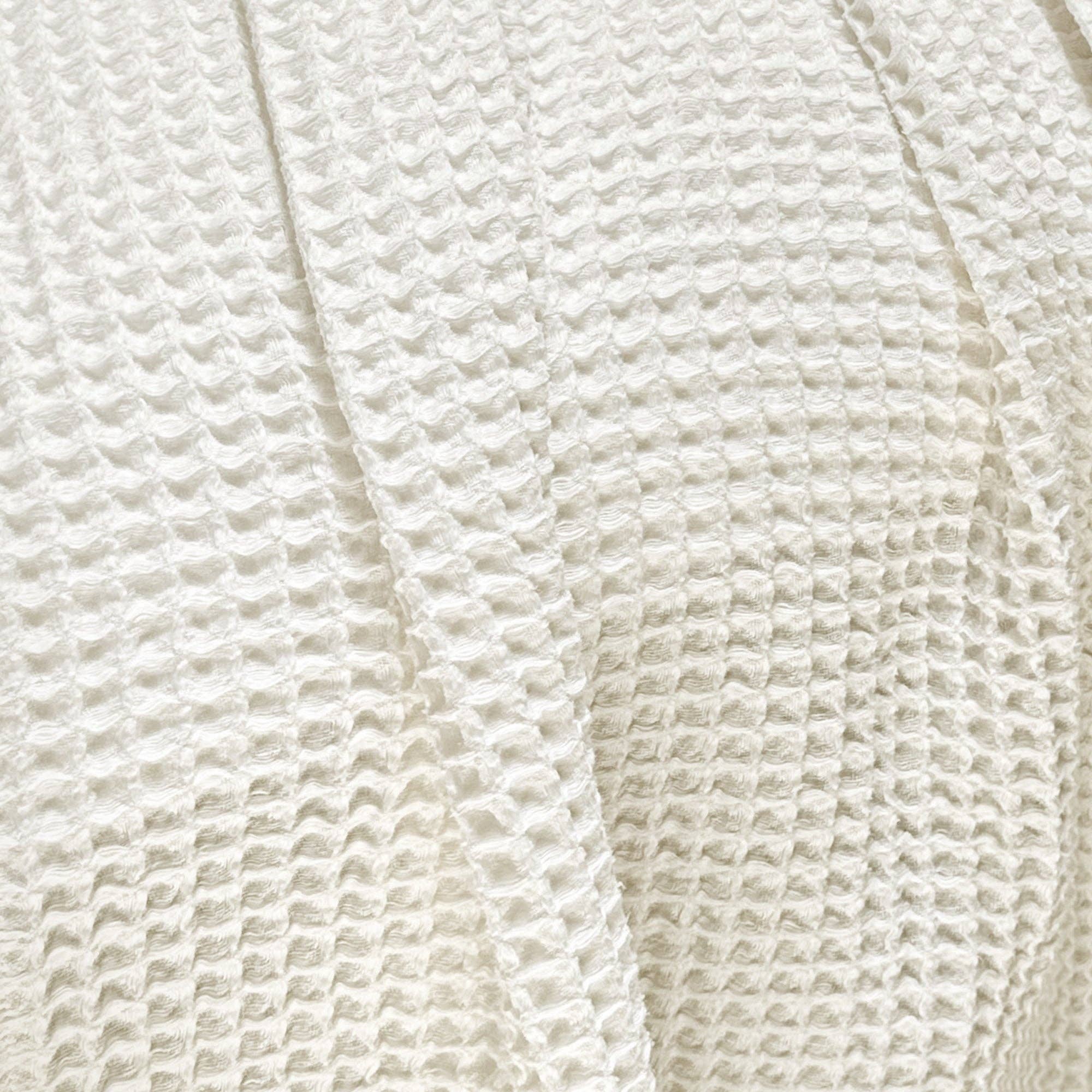 Waffle Blanket Throw: Off-White or Taupe