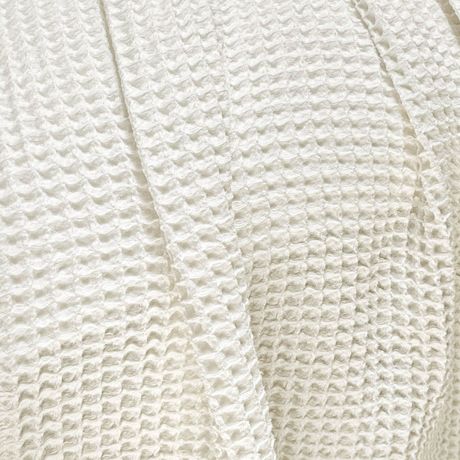 Waffle Blanket Throw: Off-White or Taupe
