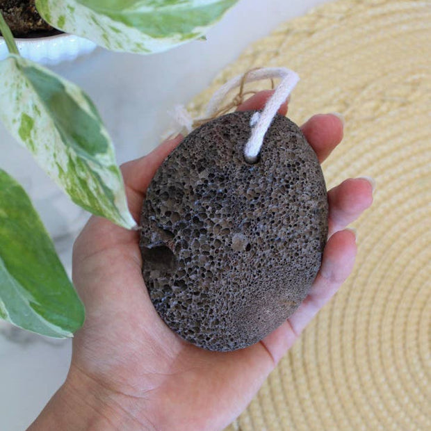Lava Pumice Stone with Cotton Hanging Loop
