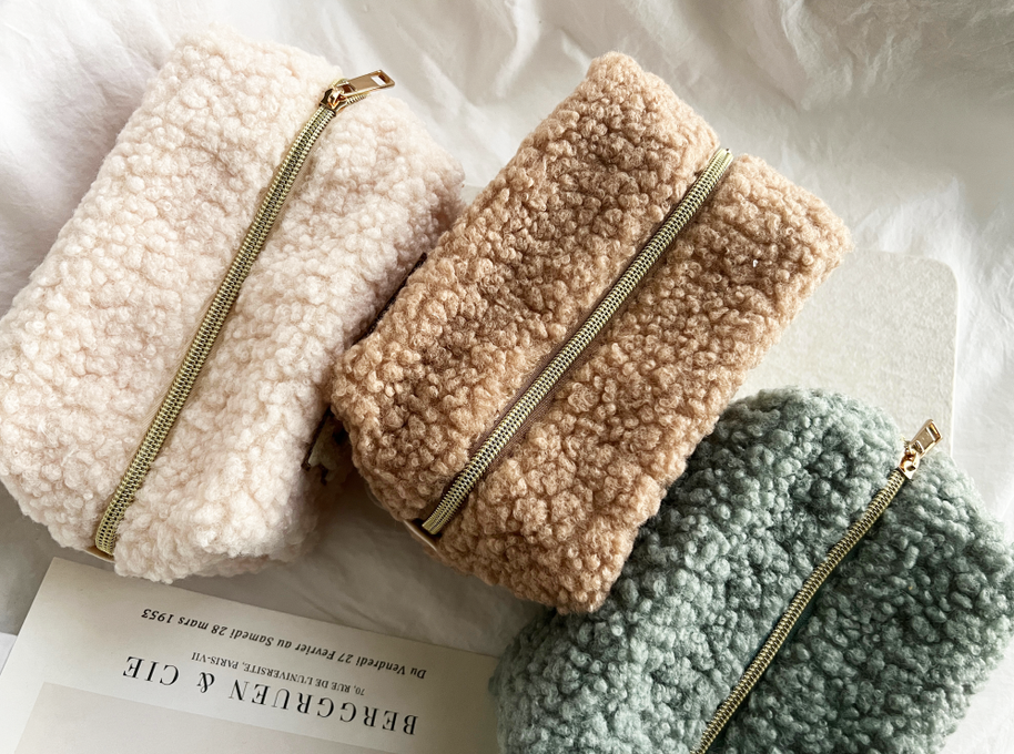 Teddy Bear Make Up Bag: Camel or Cream