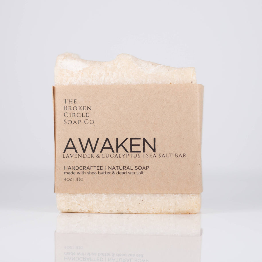 Awaken (Lavender & Eucalyptus)  | Vegan Soap | Sea Salt Bar: 4 oz