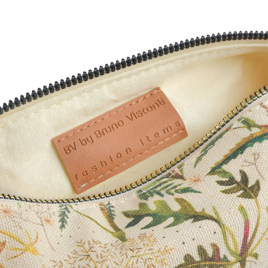 Round Versatile Pouch - Greens and Flowers