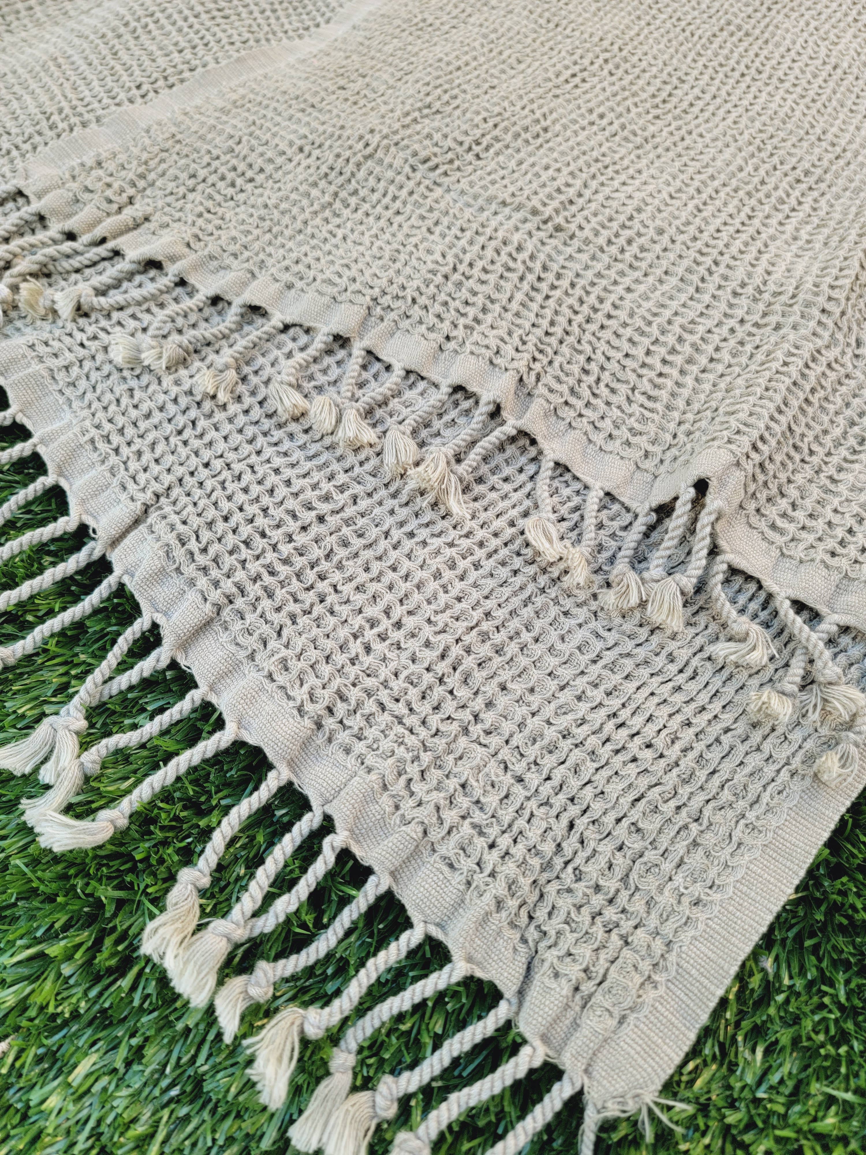 Waffle Throw Blanket, Cotton Waffle Bundle 39x64