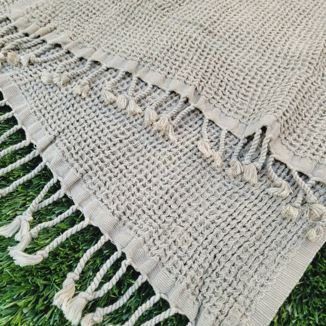 Waffle Throw Blanket, Cotton Waffle Bundle 39x64" : Vintage Army Green