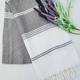 Throw Blanket, Farmhouse deco, Fall deco, Quick fold throw: Black