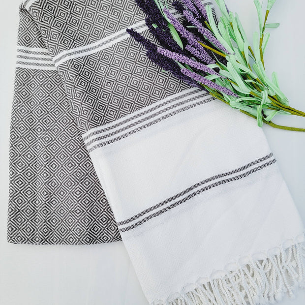 Throw Blanket, Farmhouse deco, Quick fold throw: Black