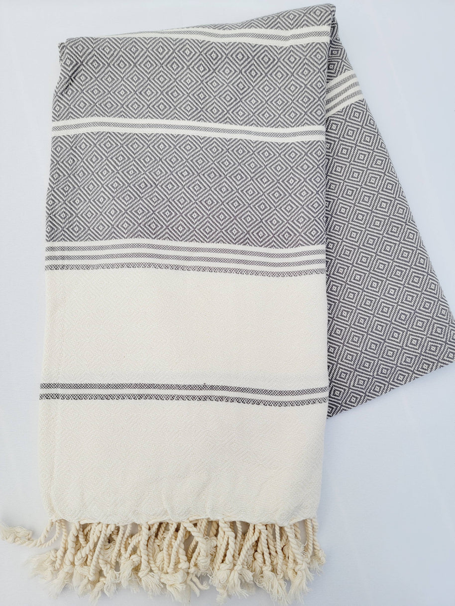 Throw Blanket, Farmhouse deco, Fall deco, Quick fold throw: Black