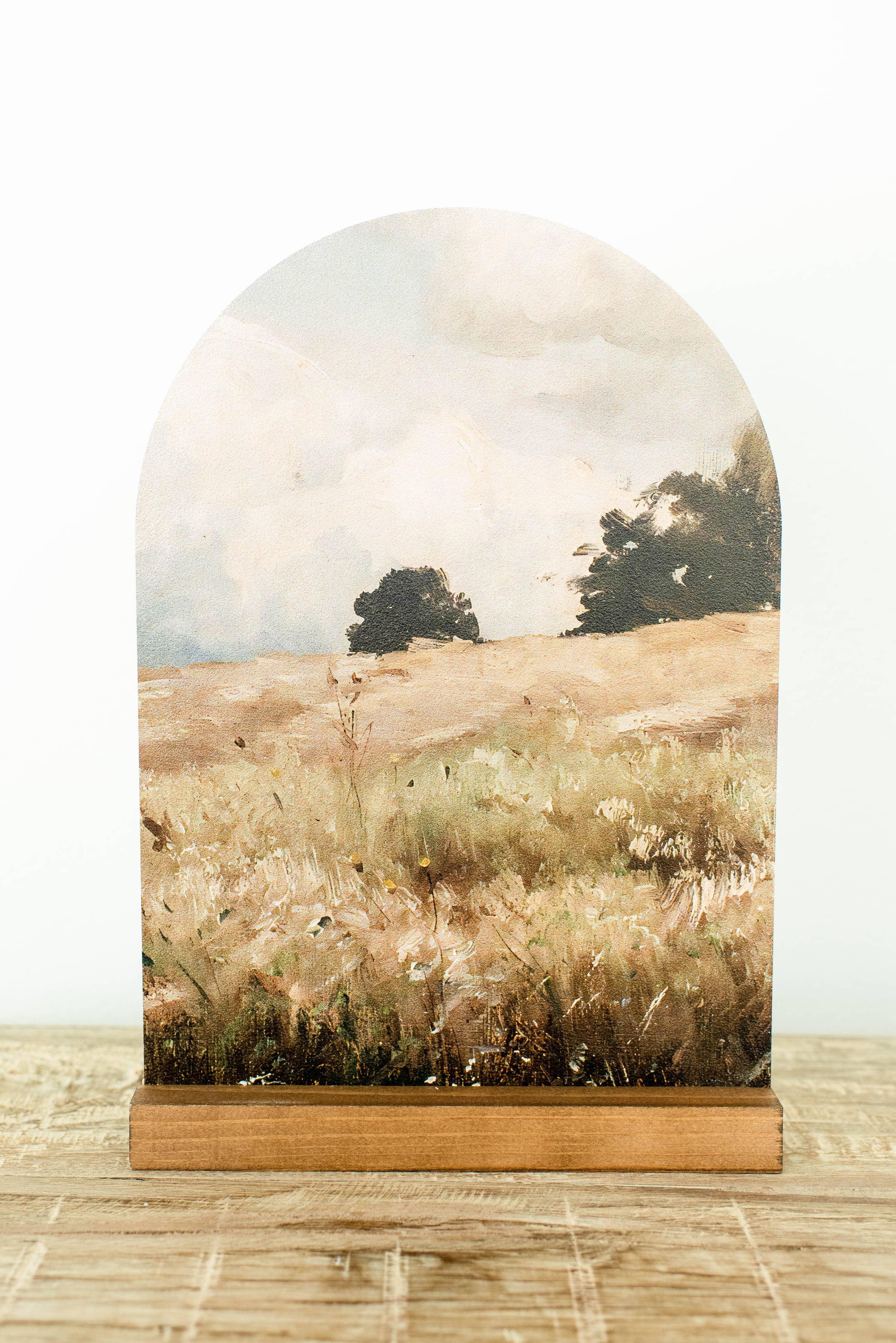 Arch Wood Base *BASE ONLY! Arches Sold Separately*: Light Oak or Dark Walnut / Small