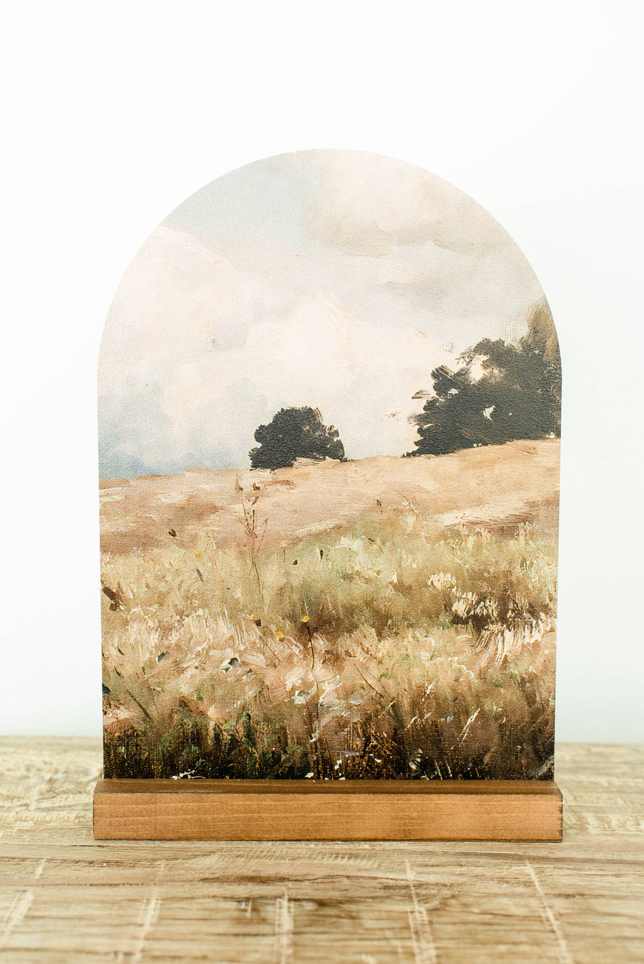 Arch Wood Base *BASE ONLY! Arches Sold Separately*: Light Oak or Dark Walnut / Small