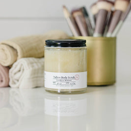 Skin Healing Tallow Sugar Scrub, made with Lady May Tallow, 6oz: Lavender