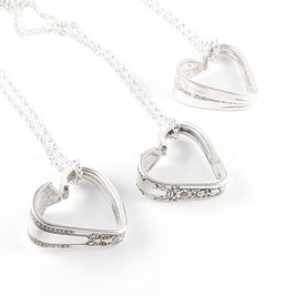 Handmade Upcycled Open Heart Spoon Necklaces
