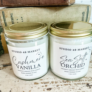 Studio 48 Market Hand-Poured Coconut Apricot Wax Candles