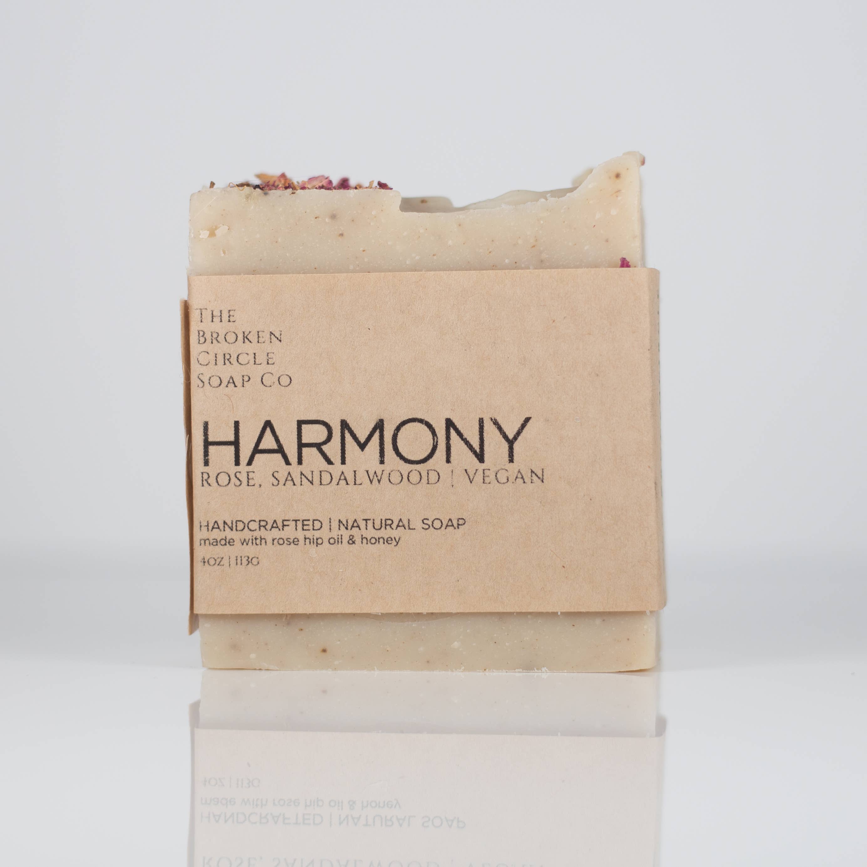 Harmony (Rose & Sandalwood) | Vegan Soap: Bar soap (4 oz)