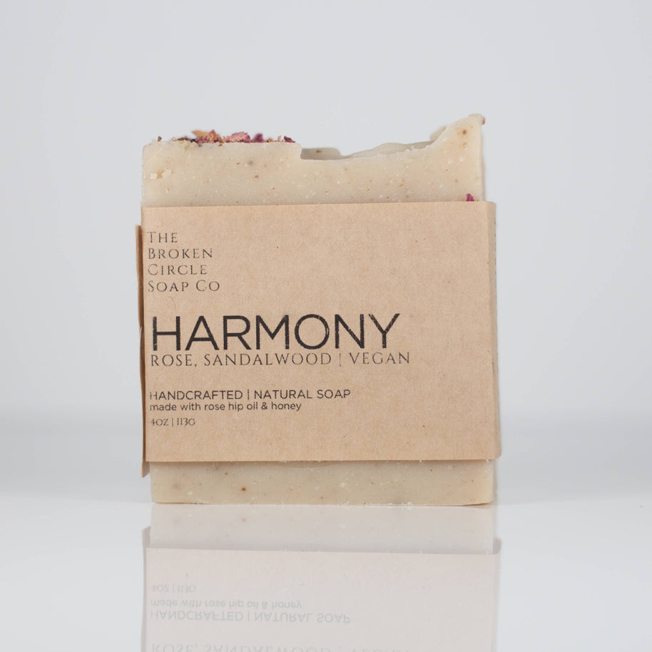 Harmony (Rose & Sandalwood) | Vegan Soap: Bar soap (4 oz)