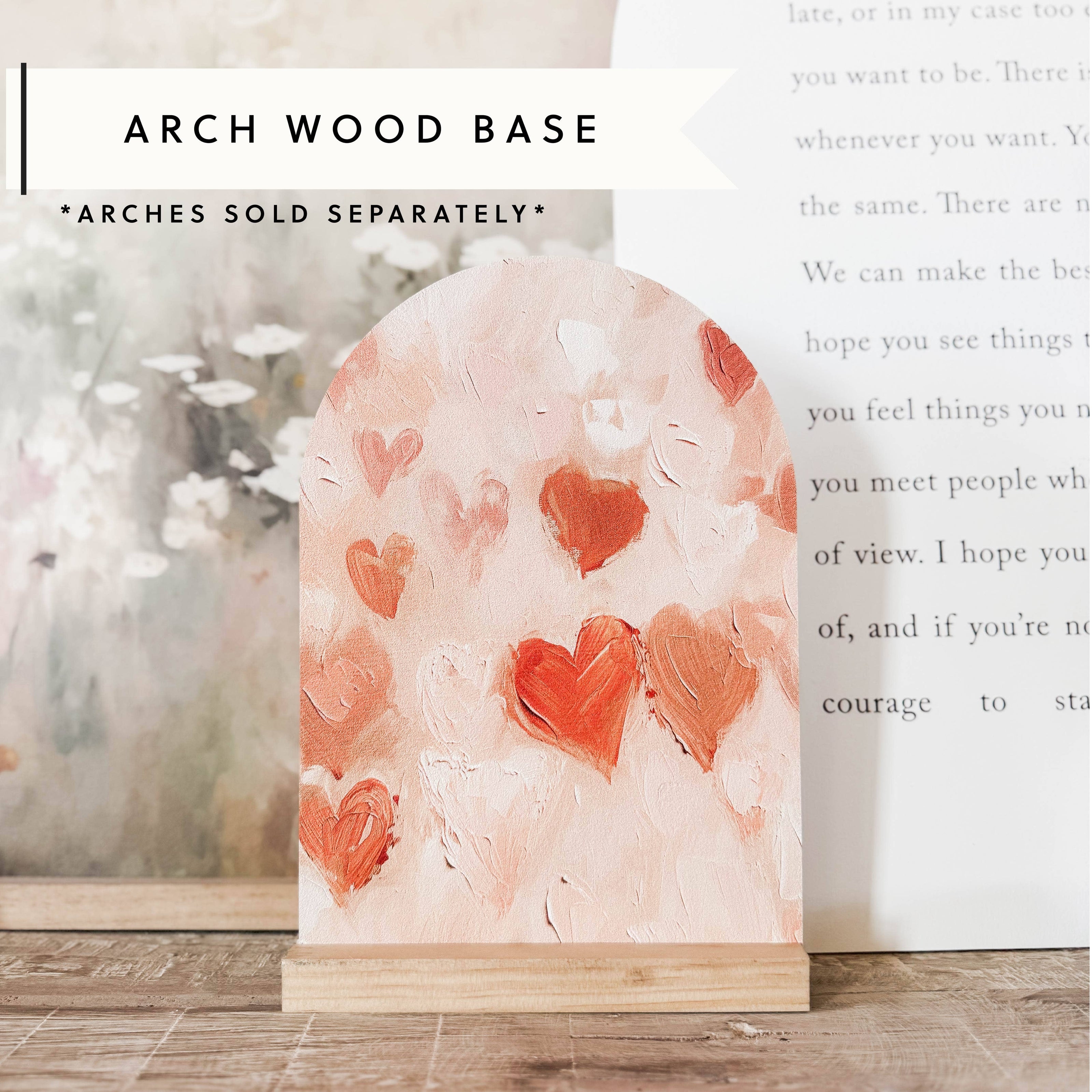 Arch Wood Base *BASE ONLY! Arches Sold Separately*: Light Oak or Dark Walnut / Small