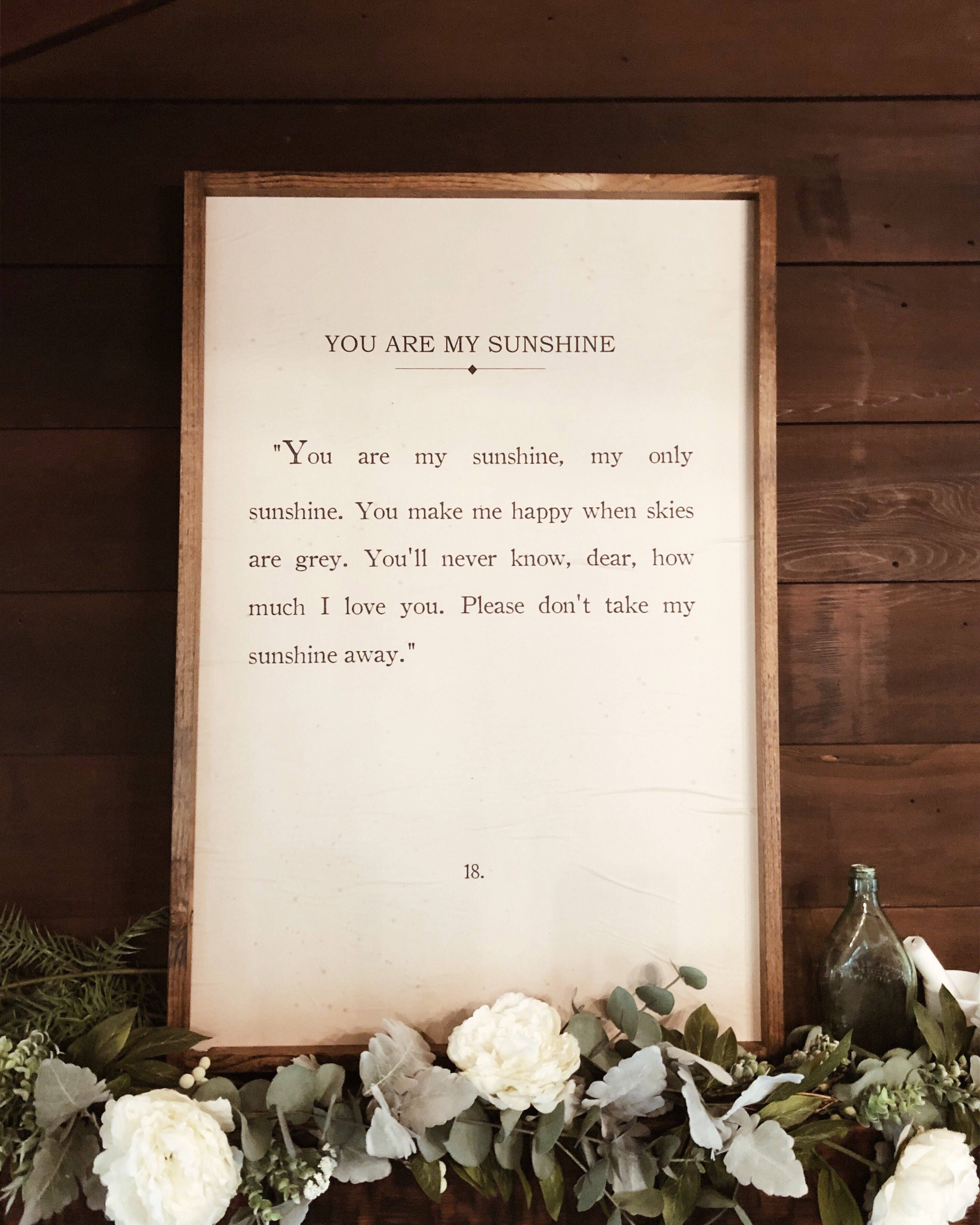 You Are My Sunshine: 8x11 Handmade in Lincoln, Ca.