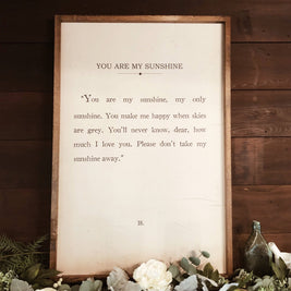 You Are My Sunshine: 8x11 Handmade in Lincoln, Ca.