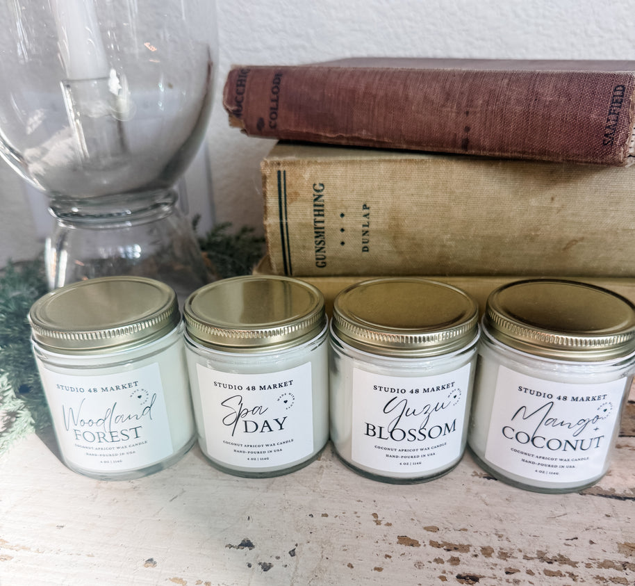 Studio 48 Market Hand-Poured Coconut Apricot Wax Candles