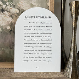 For What It's Worth Arch: 7.5x10.5