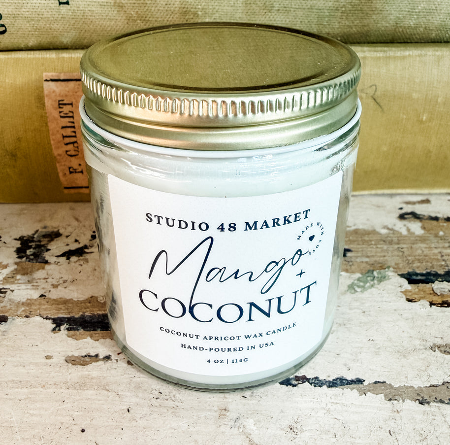 Studio 48 Market Hand-Poured Coconut Apricot Wax Candles
