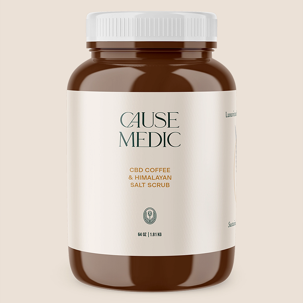 CBD Coffee & Himalayan Salt Scrub: Full Size Retail (8oz)