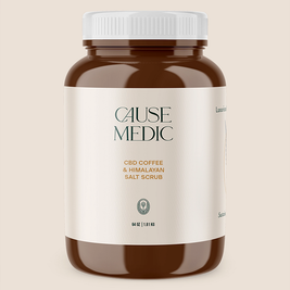 CBD Coffee & Himalayan Salt Scrub: Full Size Retail (8oz)
