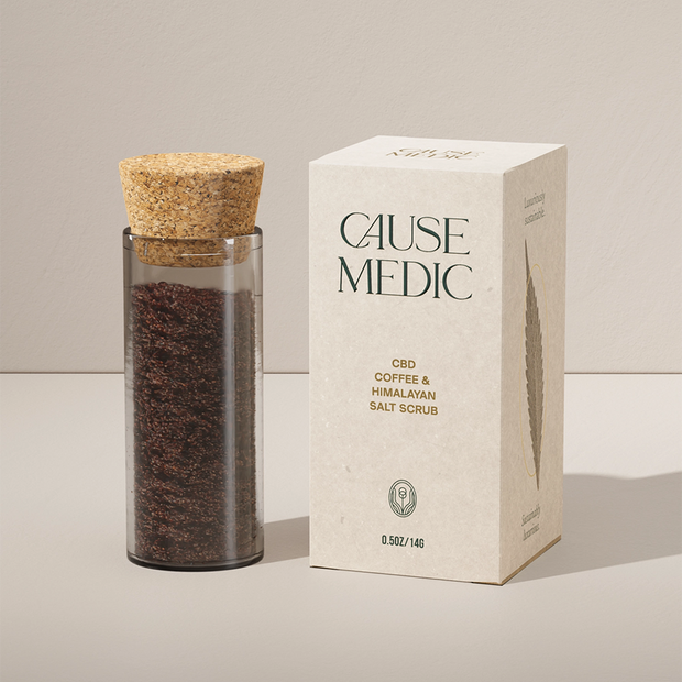 CBD Coffee & Himalayan Salt Scrub: Single Serving (.5oz)