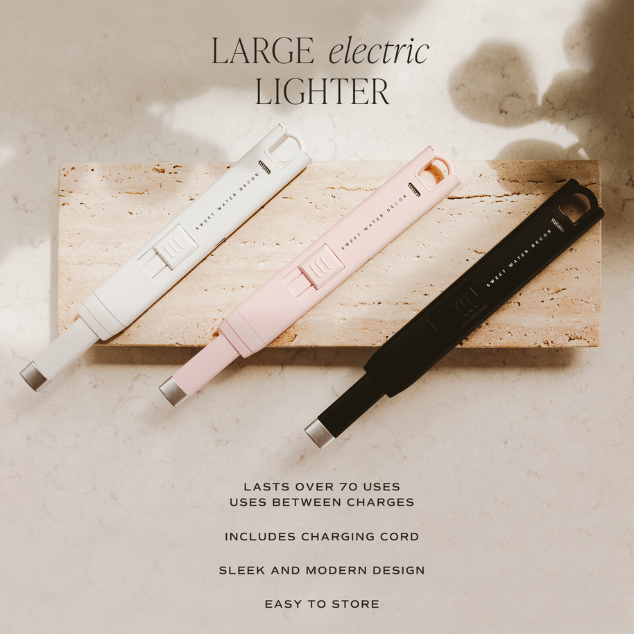 Pink or White Large Rechargeable Electric Lighter