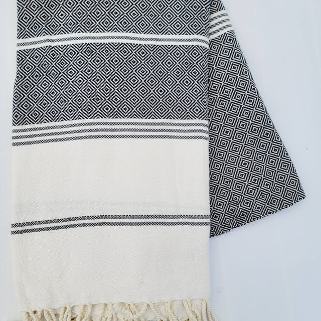 Throw Blanket, Farmhouse deco, Fall deco, Quick fold throw: Black