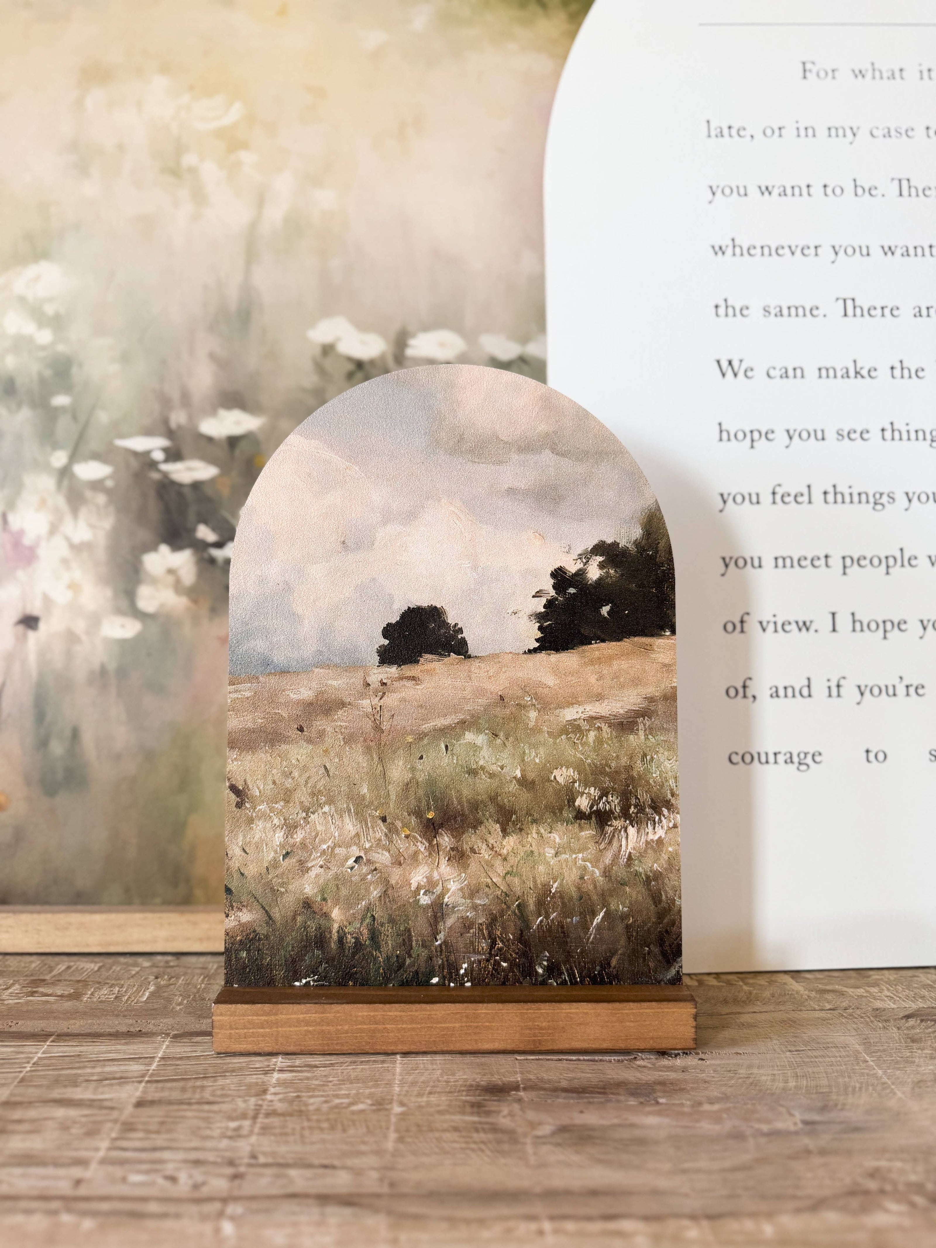 Arch Wood Base *BASE ONLY! Arches Sold Separately*: Light Oak or Dark Walnut / Small