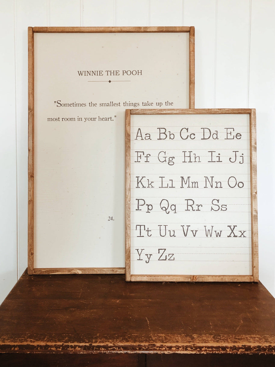 Winnie the Pooh Smallest Things: 8x11 Handmade in Lincoln, Ca