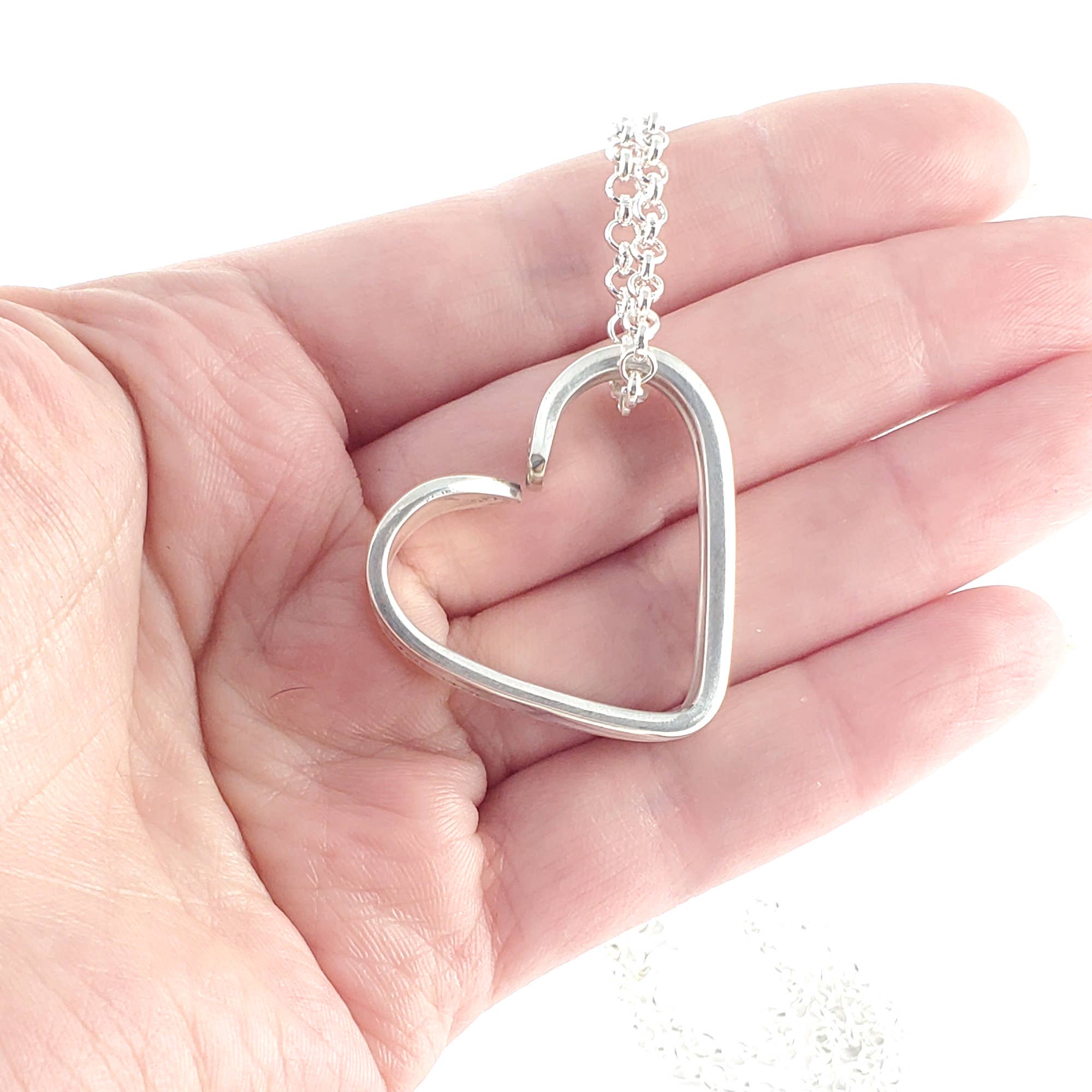 Handmade Upcycled Open Heart Spoon Necklaces