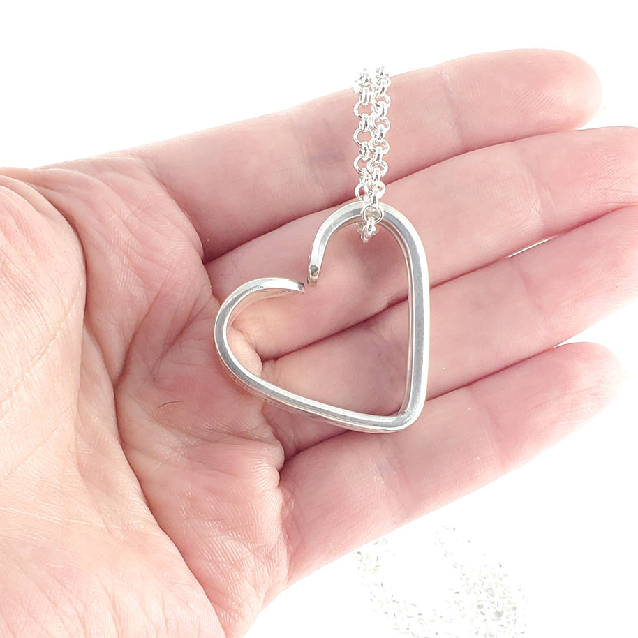 Handmade Upcycled Open Heart Spoon Necklaces