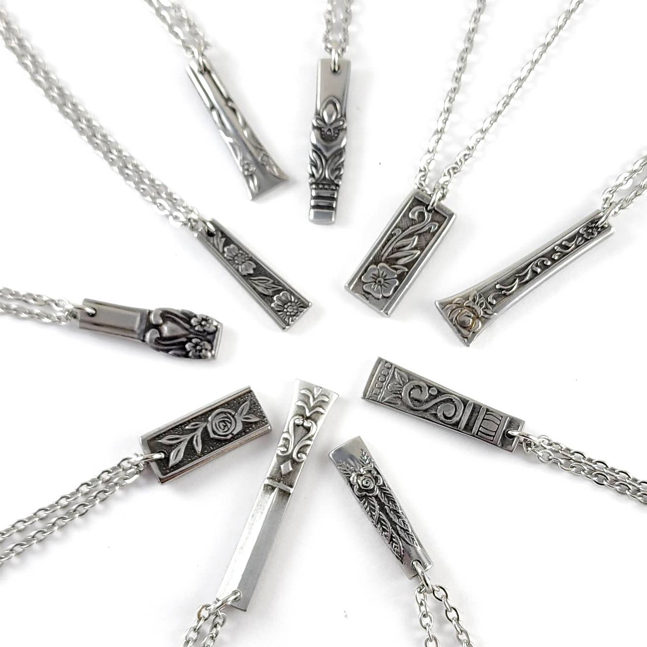 Stainless Steel Spoon Bar Necklaces -  Random Selection