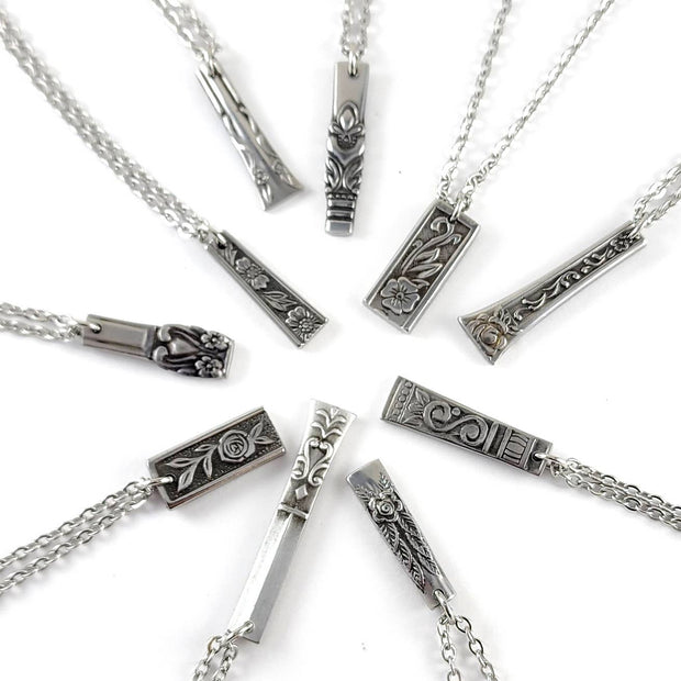 Stainless Steel Spoon Bar Necklaces -  Random Selection