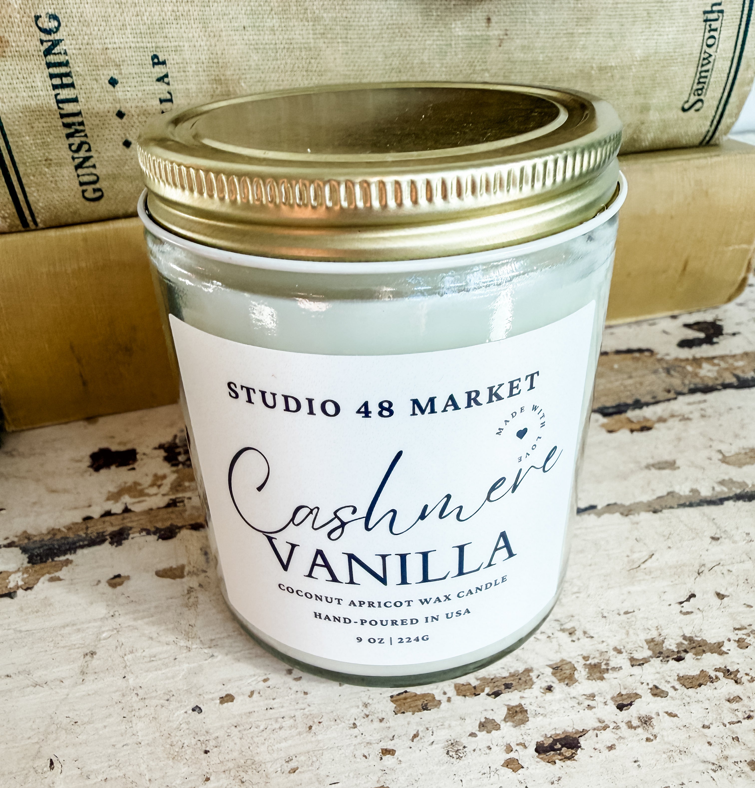 Studio 48 Market Hand-Poured Coconut Apricot Wax Candles