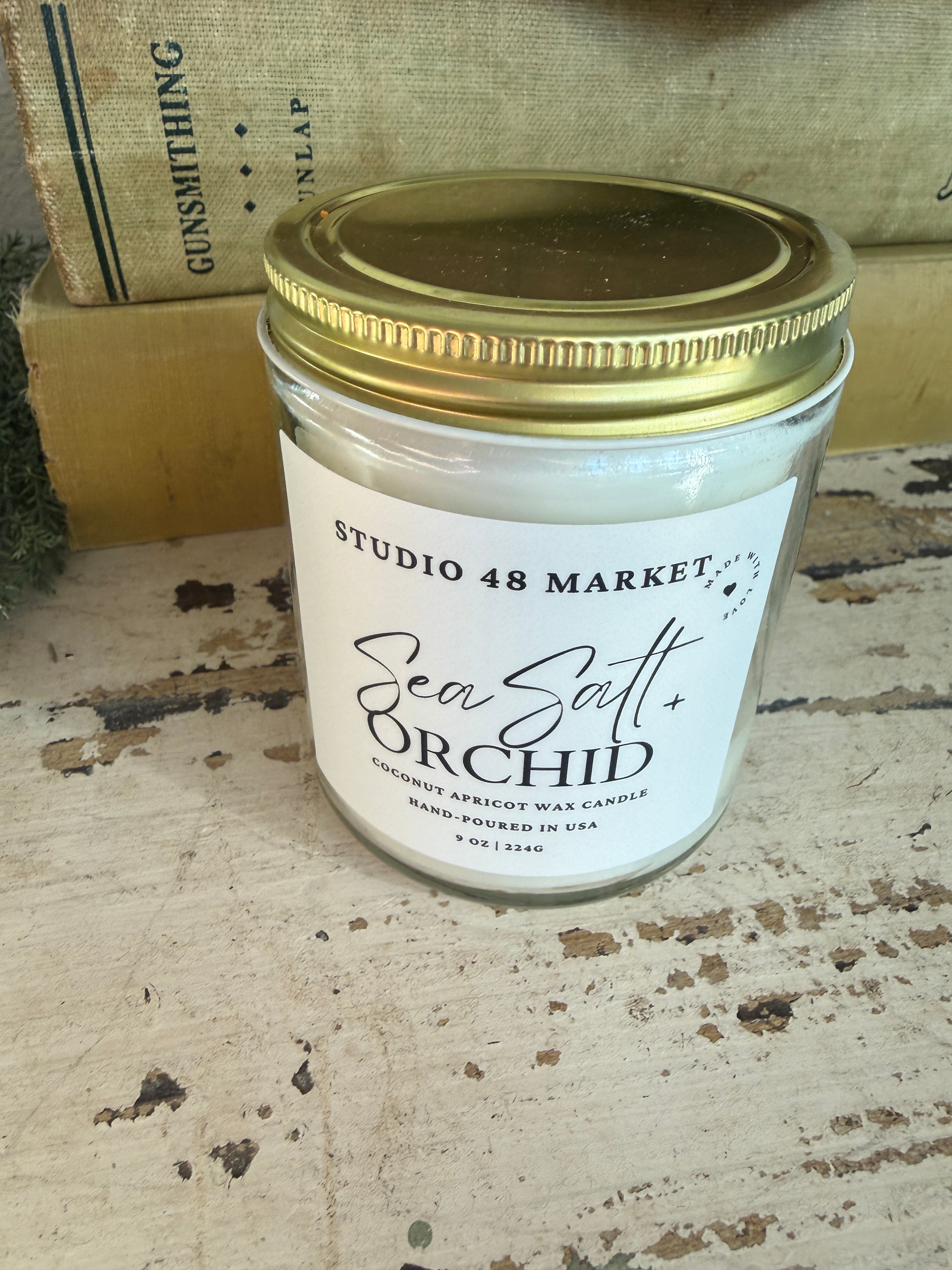 Studio 48 Market Hand-Poured Coconut Apricot Wax Candles