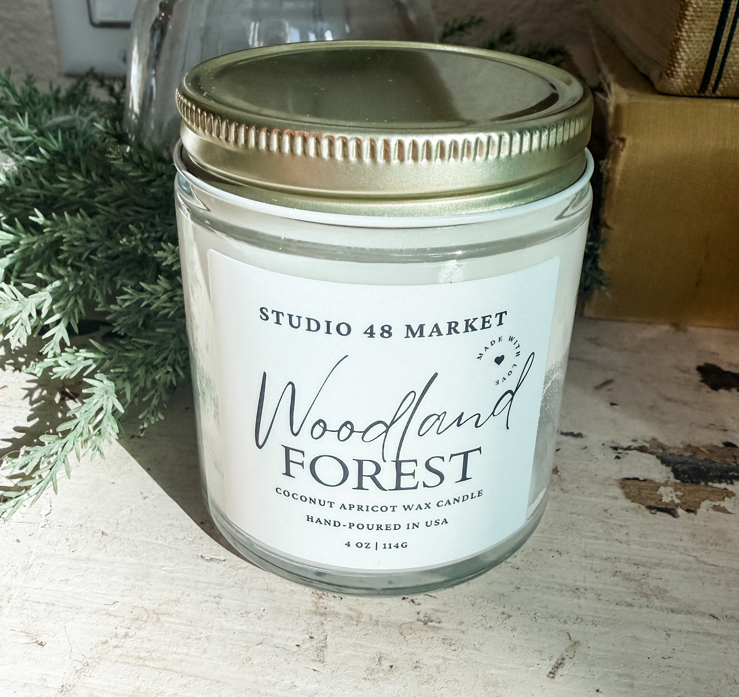 Studio 48 Market Hand-Poured Coconut Apricot Wax Candles