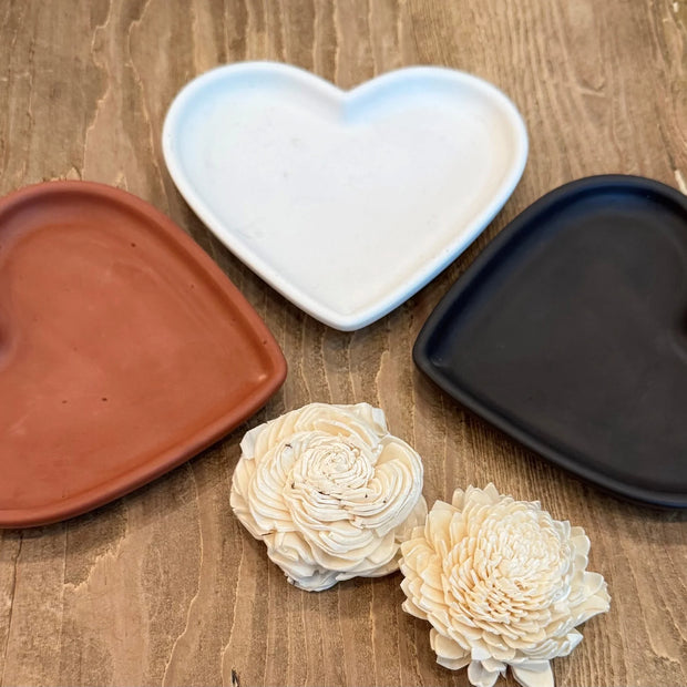 Handcrafted Jesmonite Heart Tray