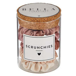 Satin Scrunchies Jar - Black , Blush Ombre or Ivory Ombre