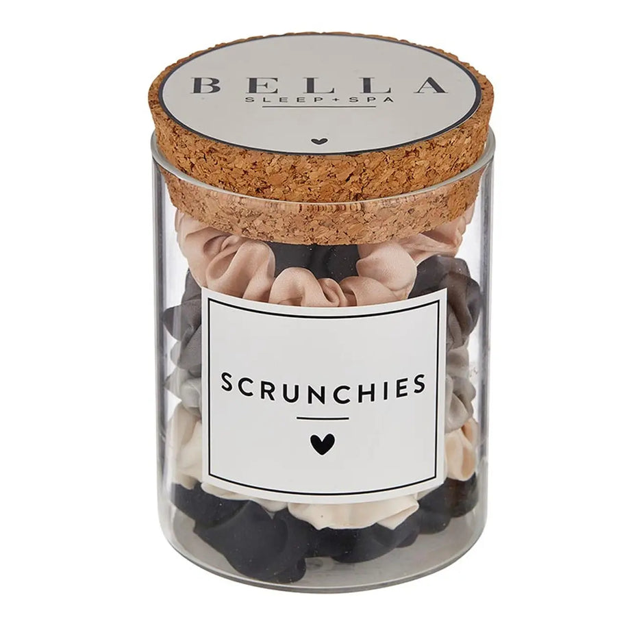 Satin Scrunchies Jar - Black , Blush Ombre or Ivory Ombre