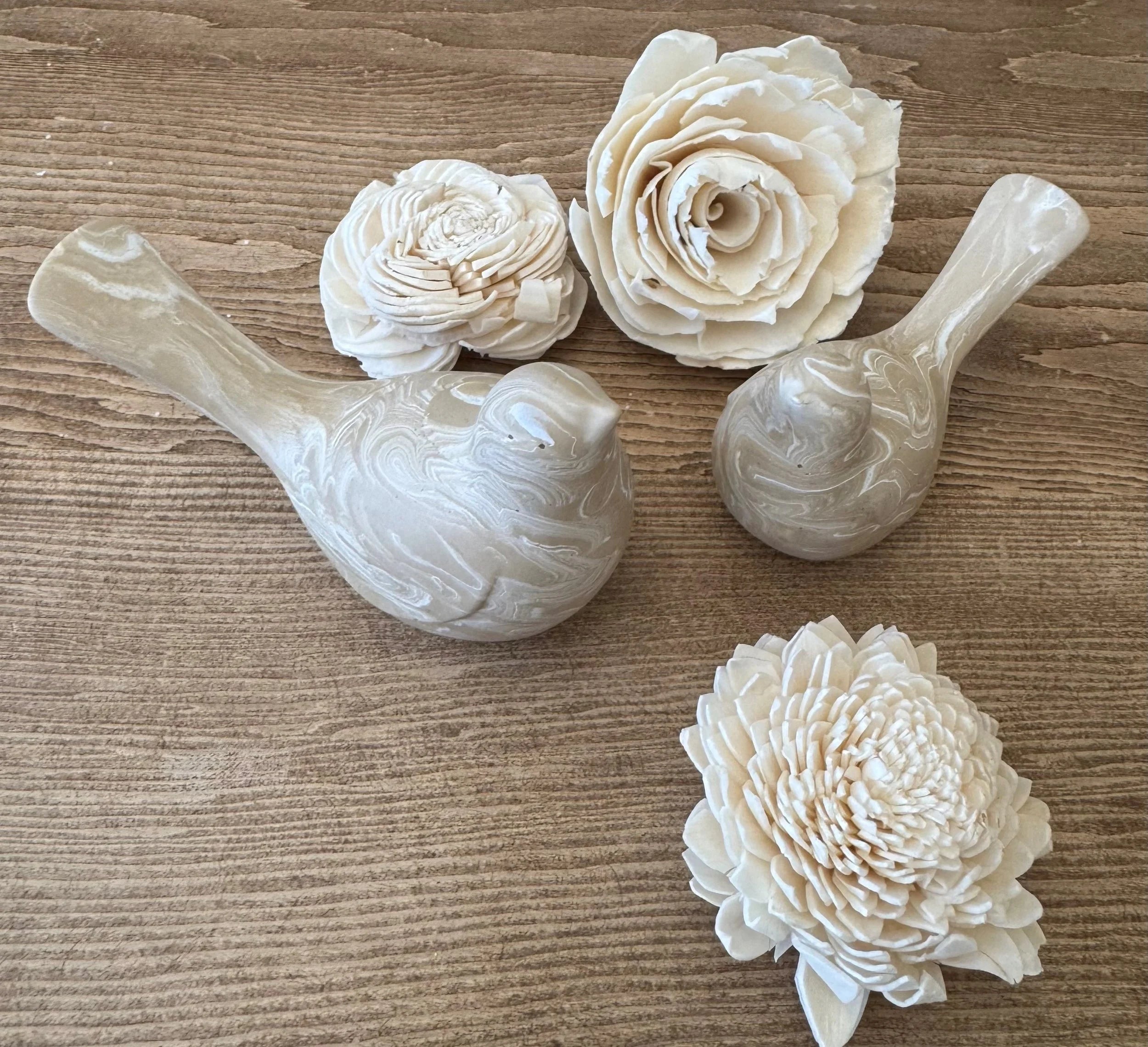 Handcrafted Jesmonite Meadowbirds Small and Large