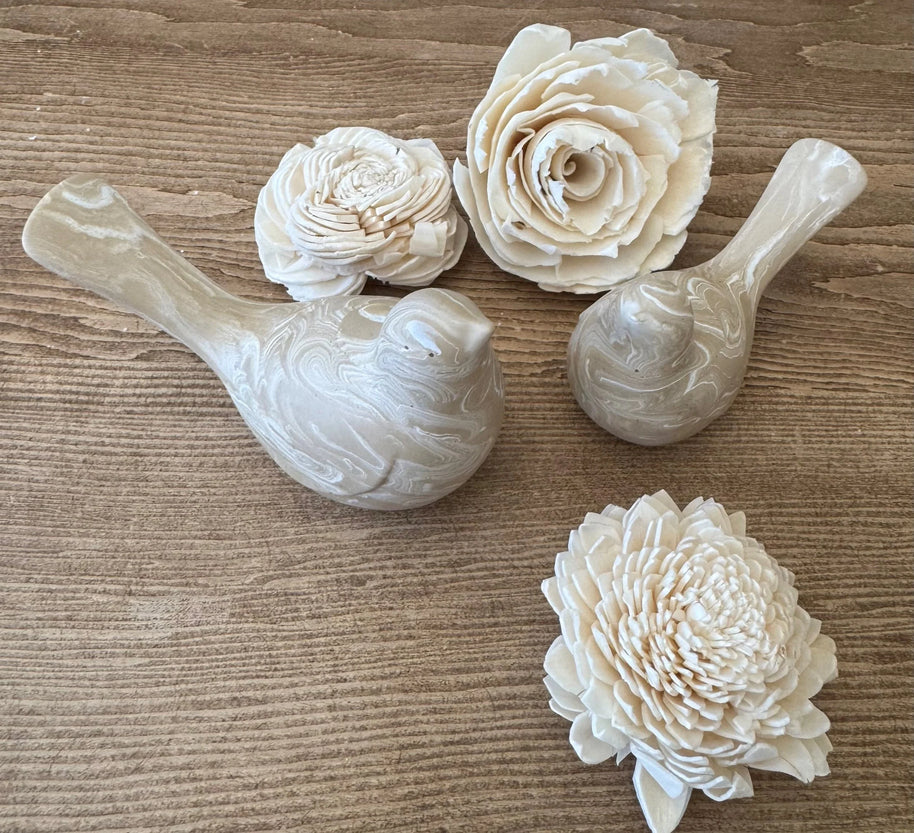 Handcrafted Jesmonite Meadowbirds Small and Large