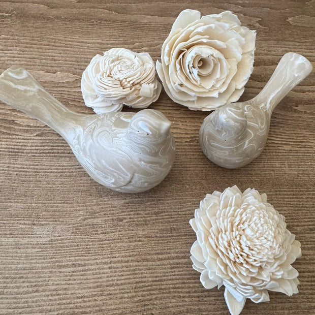 Handcrafted Jesmonite Meadowbirds Small and Large