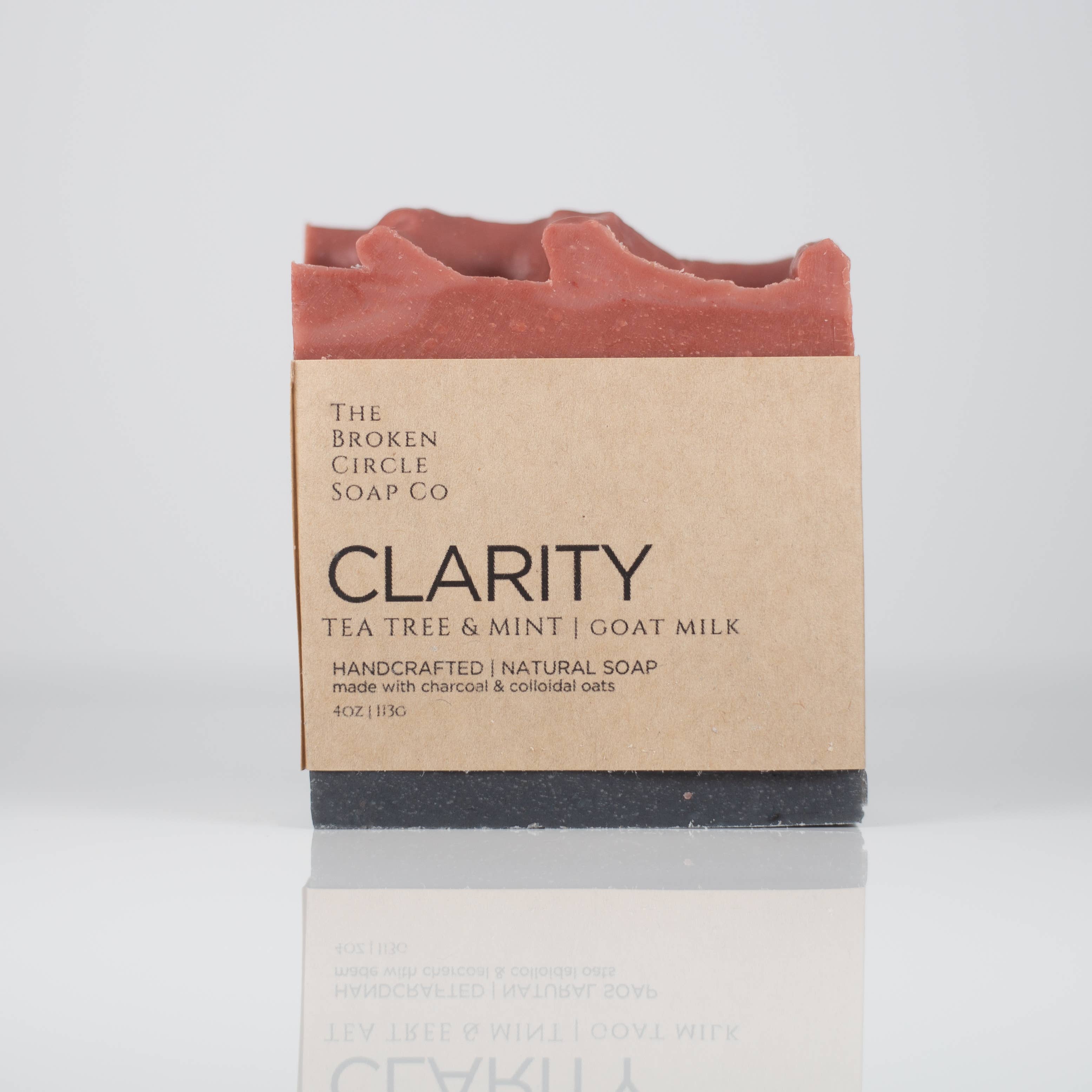 Clarity Detox Bar (Tea Tree & Peppermint) | Goat Milk Soap: Bar Soap (4 oz)