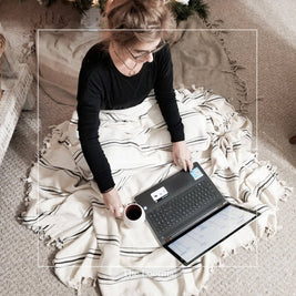 Sophie 100% Cotton Turkish Throw Blanket: Large Throw/ Queen