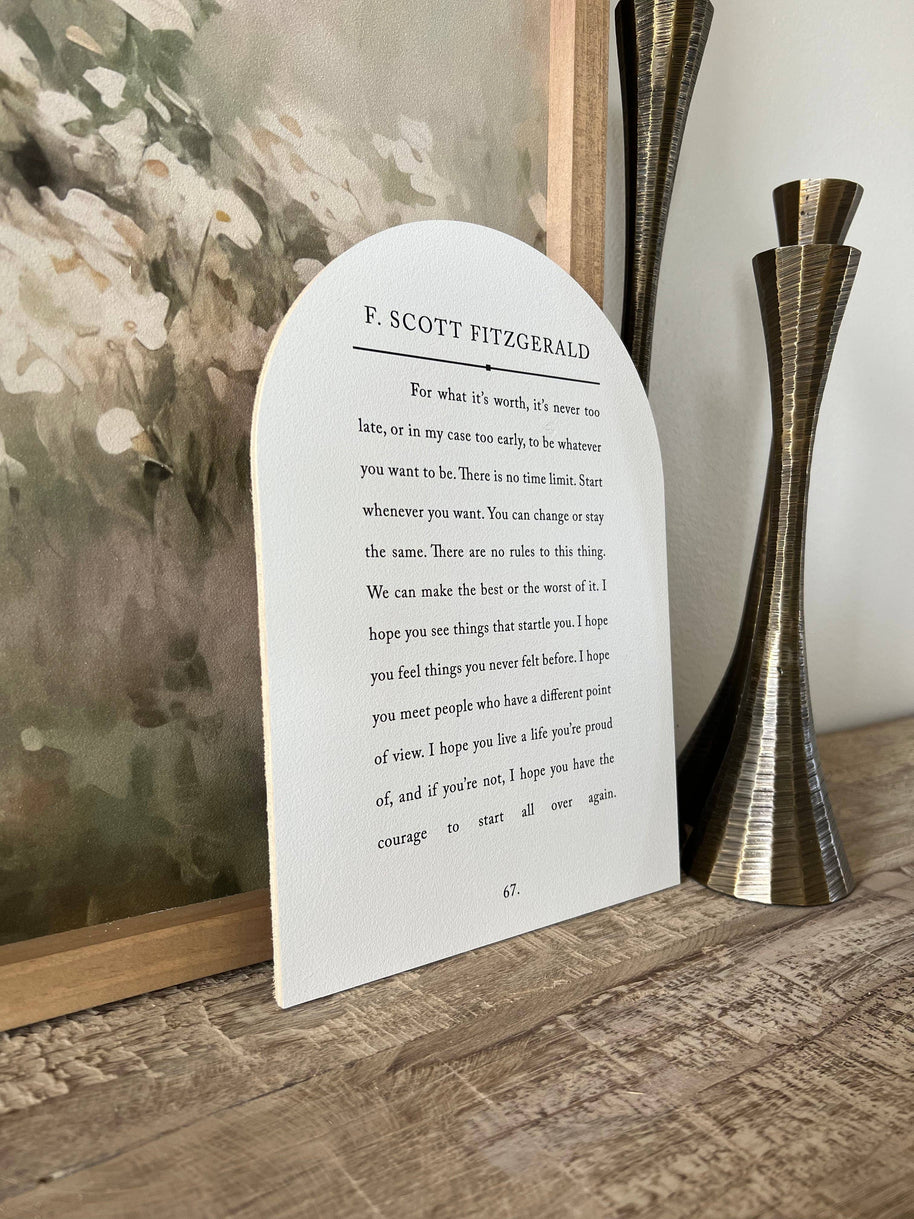 For What It's Worth Arch: 7.5x10.5