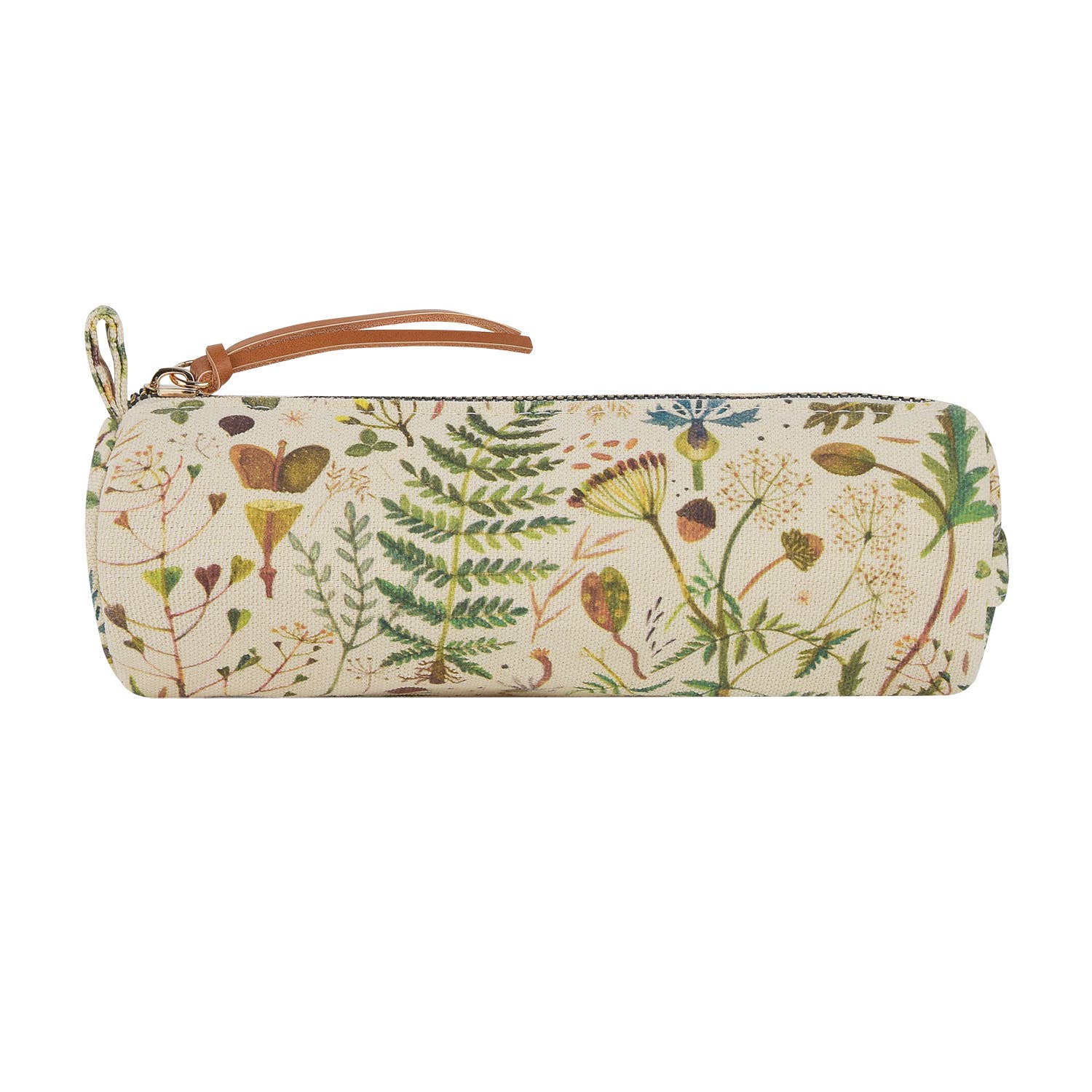Round Versatile Pouch - Greens and Flowers