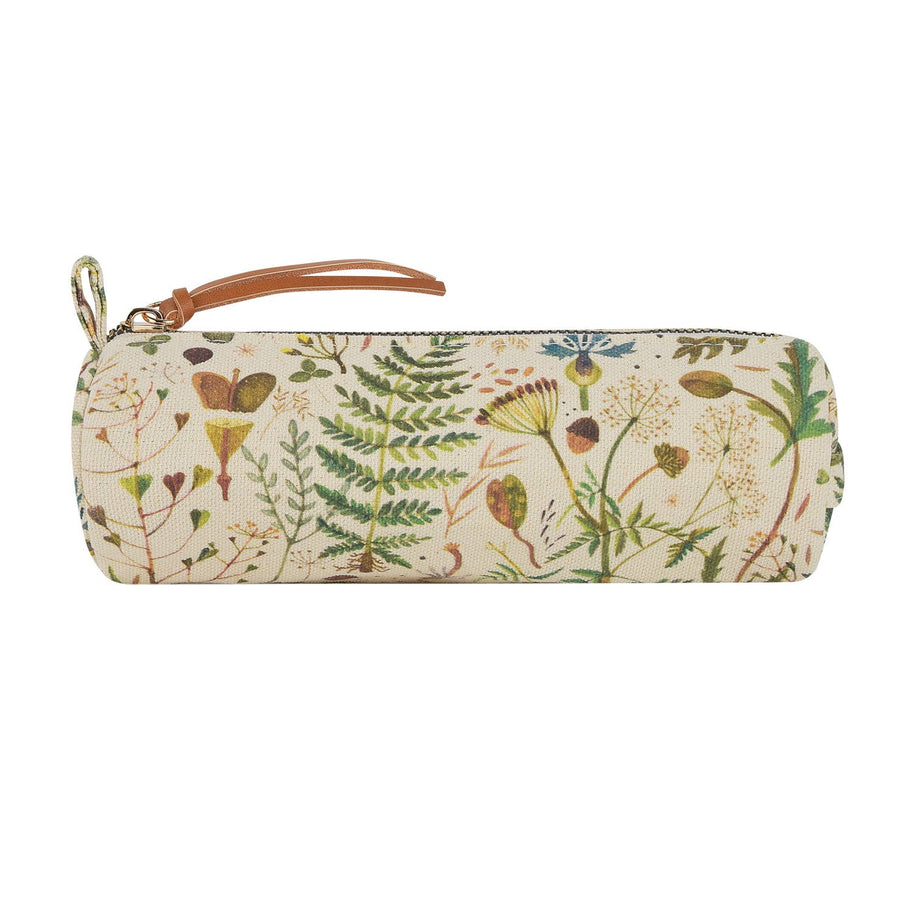 Round Versatile Pouch - Greens and Flowers