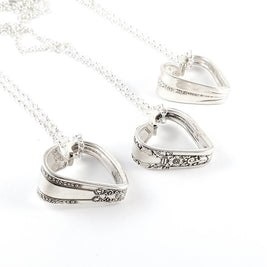 Handmade Upcycled Open Heart Spoon Necklaces
